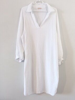 NAIS white cotton gauze long dress